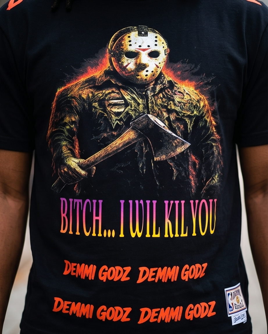 Jason Friday the 13th Urban Casual Wear Shirt Set - Urban Shirt &amp; Short Set (XLarge) - Demmi Godz Clothing Company