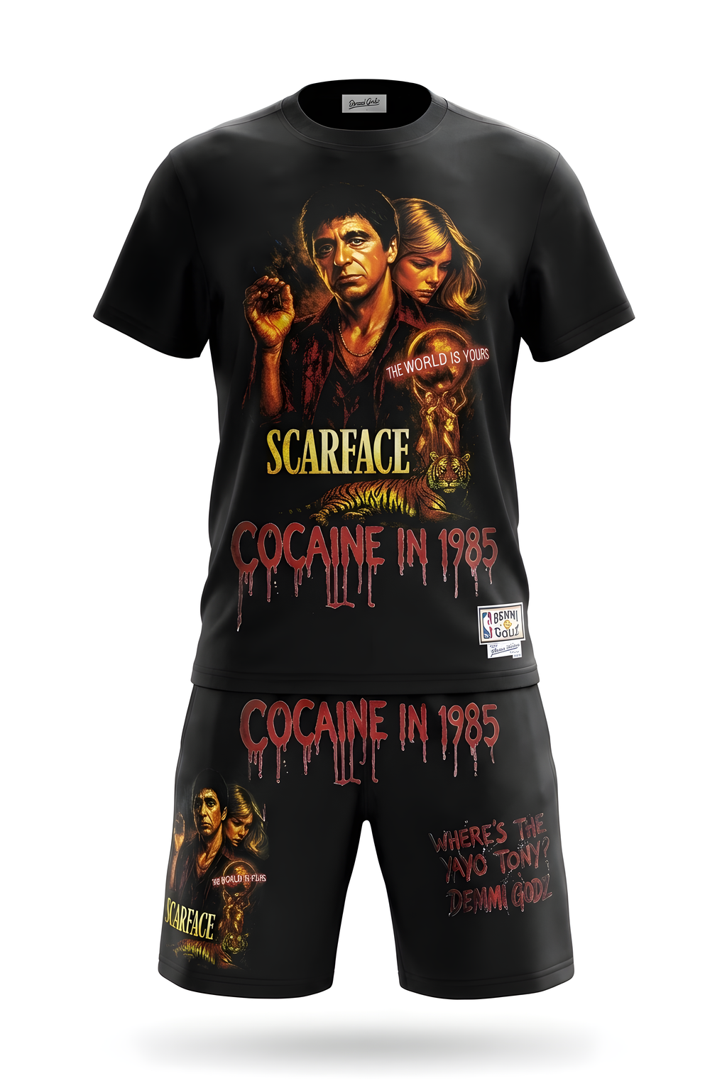 Scarface Urban Shirt & Short Set — Size M - One of a Kind