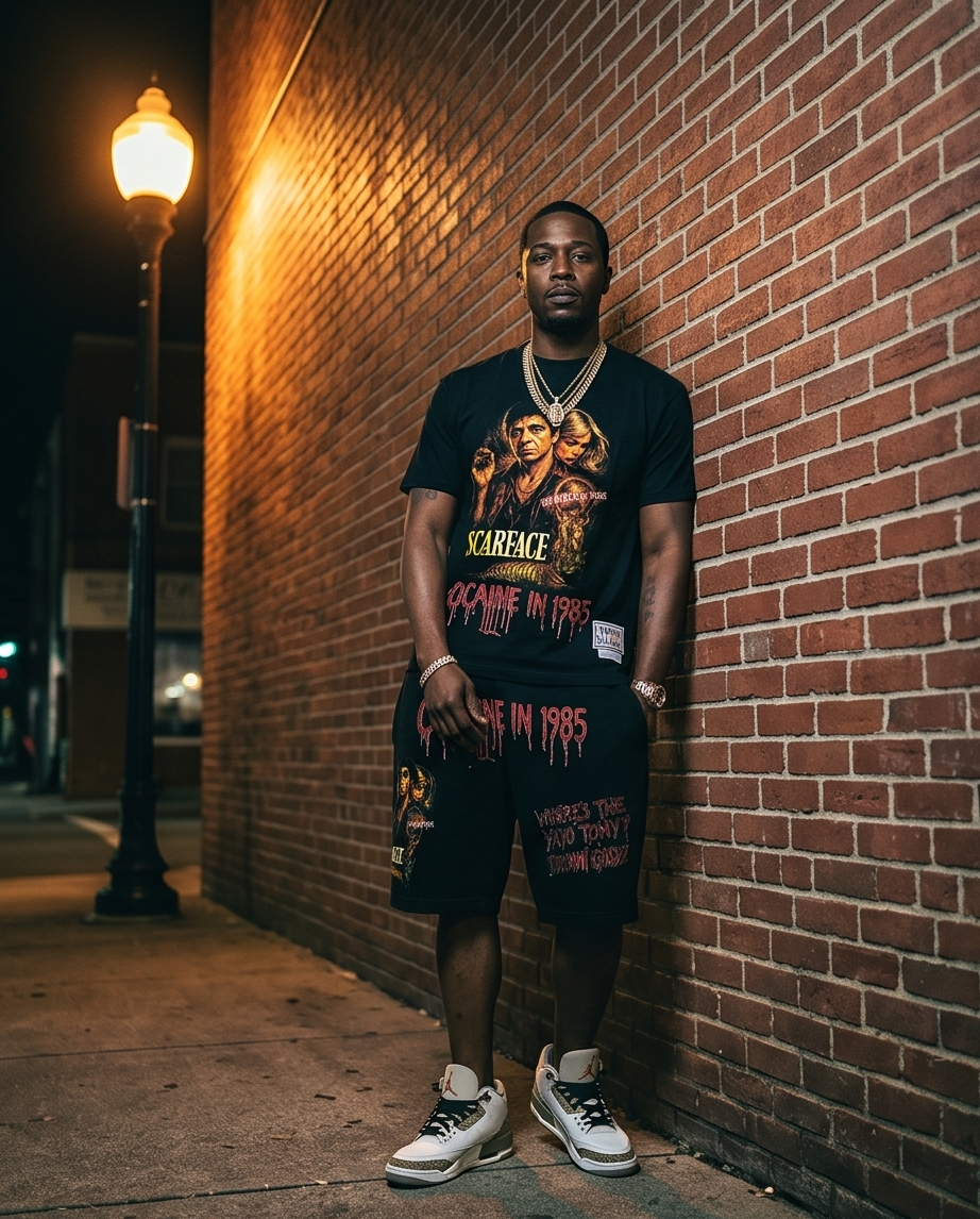 Scarface Urban Shirt & Short Set — Size M - One of a Kind