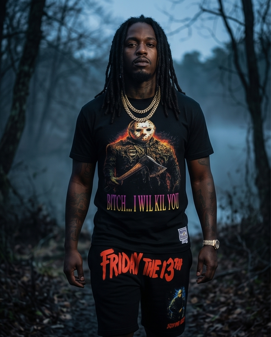 Jason Friday the 13th — Urban Shirt & Short Set (XLarge)