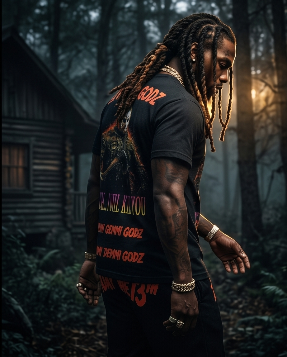 Jason Friday the 13th Urban Casual Wear Shirt Set - Urban Shirt &amp; Short Set (XLarge) - Demmi Godz Clothing Company