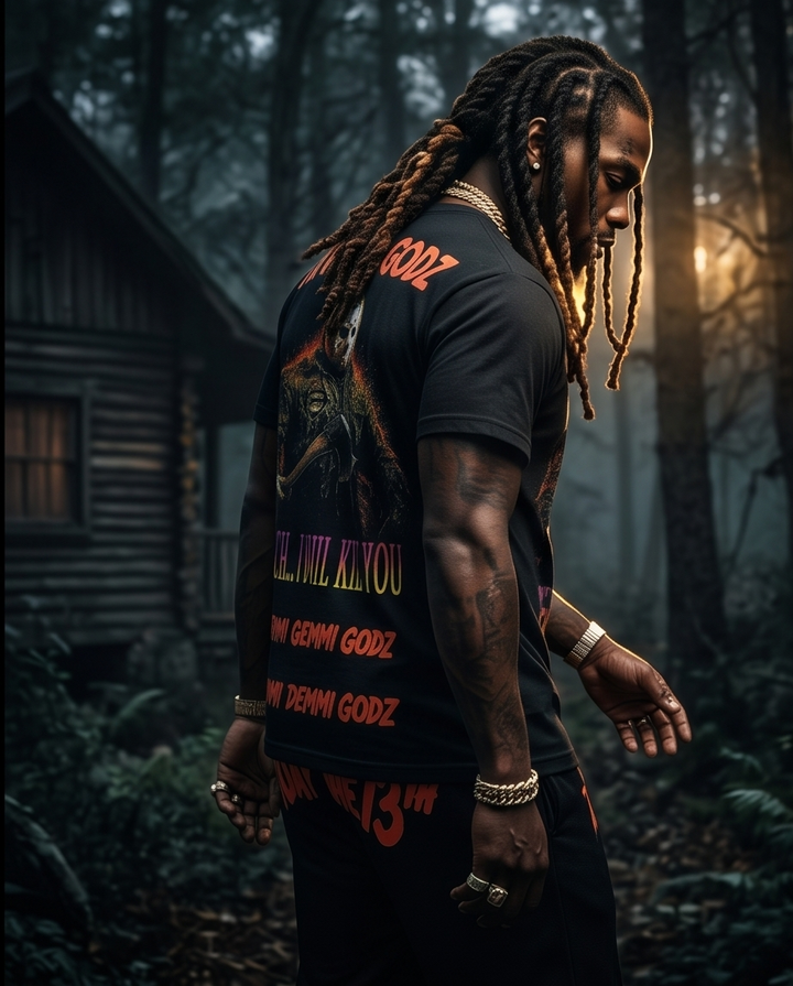 Jason Friday the 13th Urban Casual Wear Shirt Set - Urban Shirt &amp; Short Set (XLarge) - Demmi Godz Clothing Company