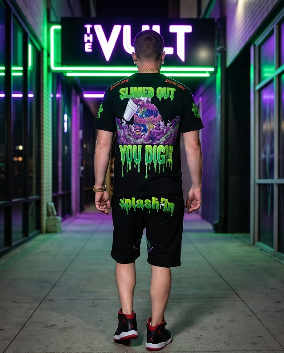 Michelangelo Swag Urban Set - Trendy XL Shirt &amp; Short Set for Modern Style - Demmi Godz Clothing Company