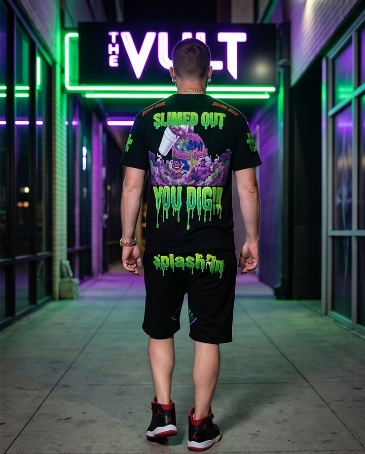Michelangelo Swag Urban Set - Trendy XL Shirt &amp; Short Set for Modern Style - Demmi Godz Clothing Company