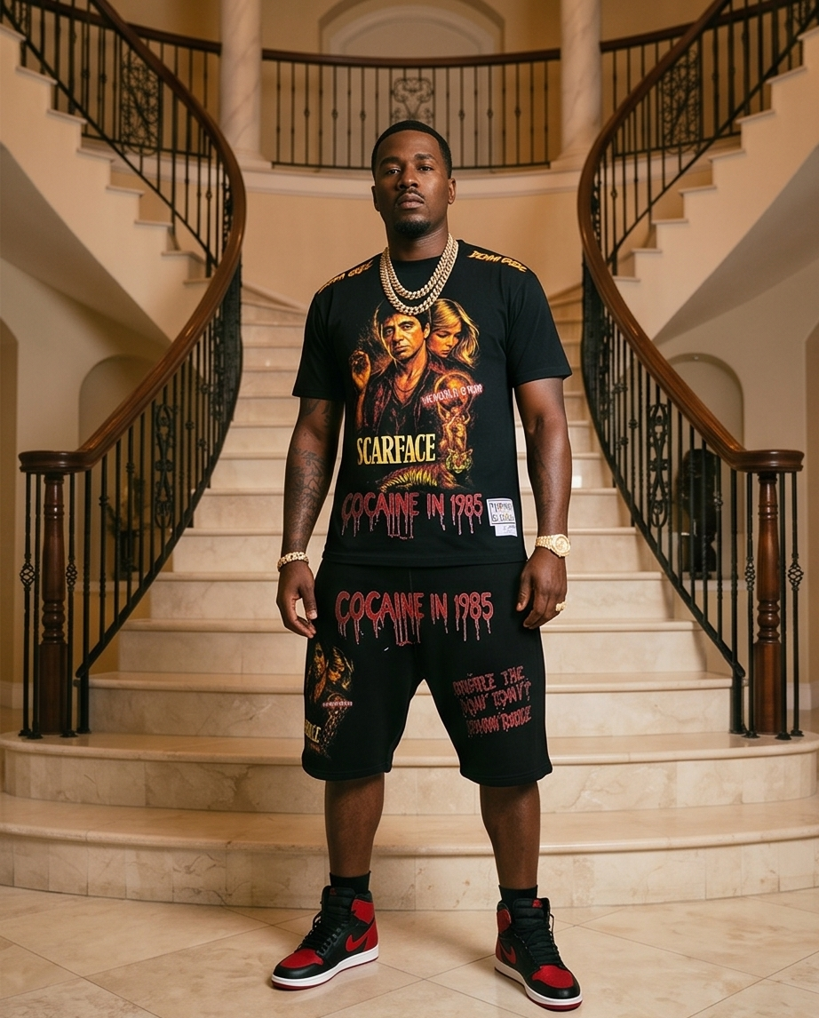 Scarface Urban Shirt & Short Set — Size M - One of a Kind