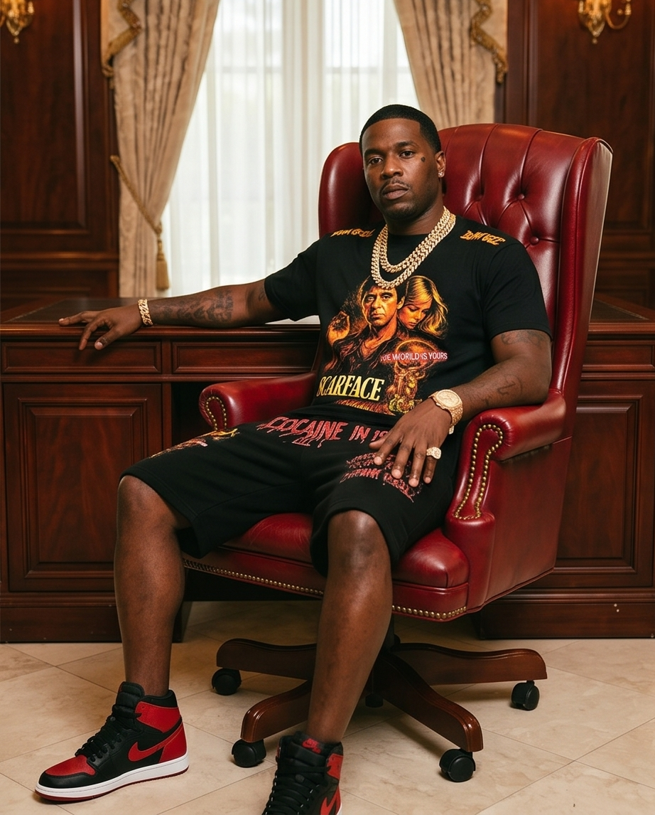 Scarface Urban Shirt & Short Set — Size M - One of a Kind