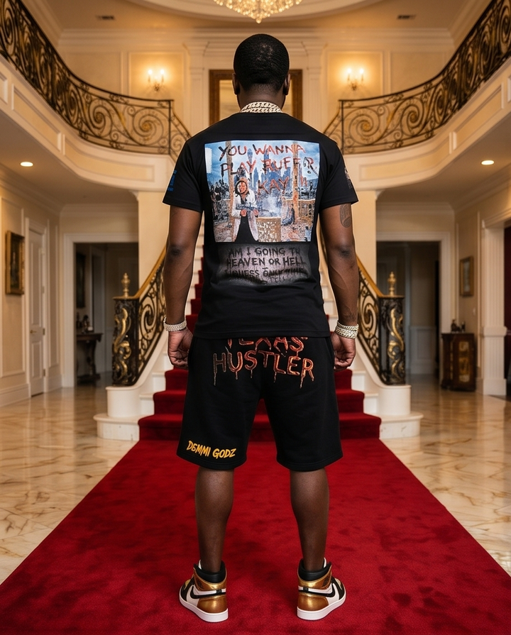Scarface Urban Shirt and Short Set - Size M for Trendy Summer Style - Demmi Godz Clothing Company