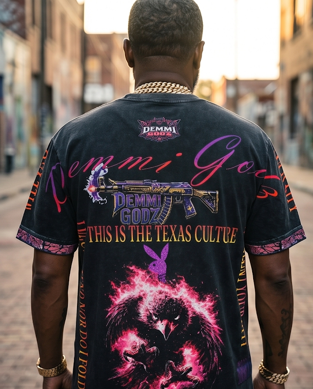 Texas Culture Vintage Tee - Unique Black Vintage-Wash Men&