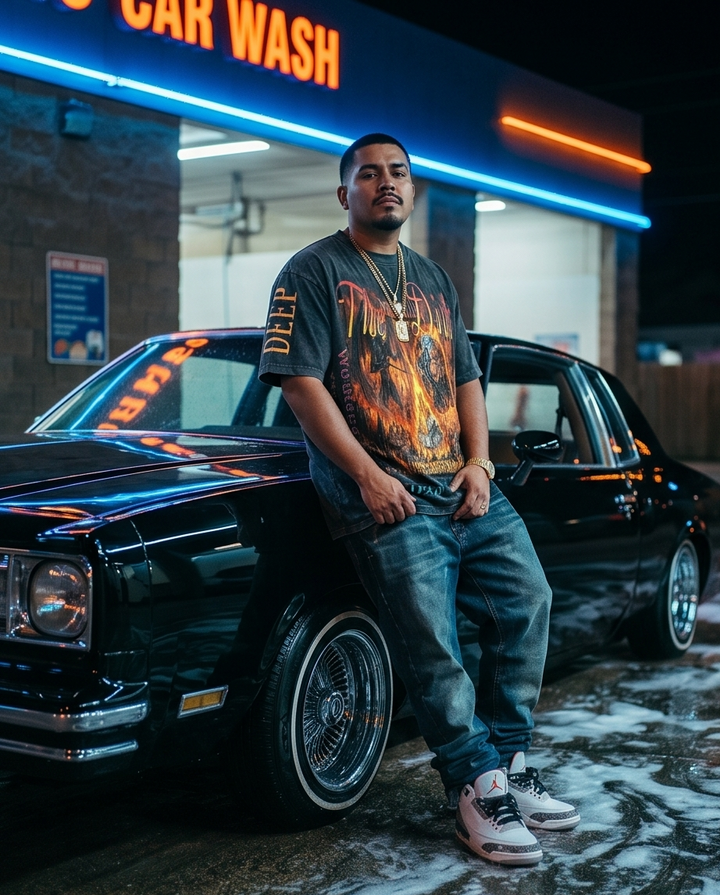 The Dirty South Urban Vintage Tee - Unique Heavyweight Mens Streetwear Graphic Tees (M) - Demmi Godz Clothing Company
