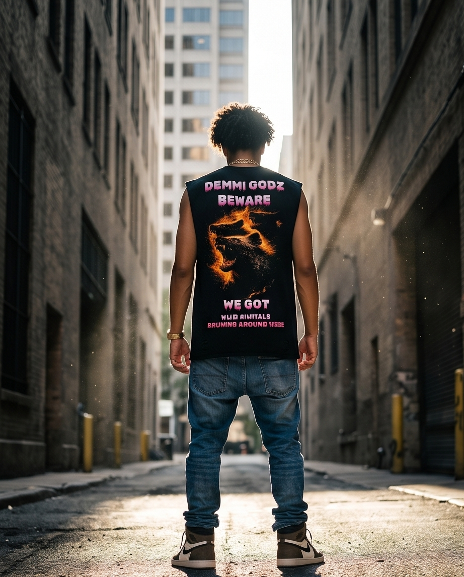 Black Vintage Washed Oversized Tank Top — XLarge  —  "The Hustlers Drop 2"