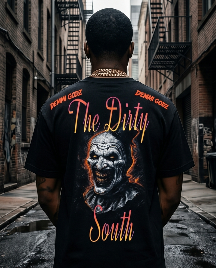 Horror Heaven or Hell T-Shirt - Heavyweight Black Tee in Unique Large Size, True to Fit - Demmi Godz Clothing Company