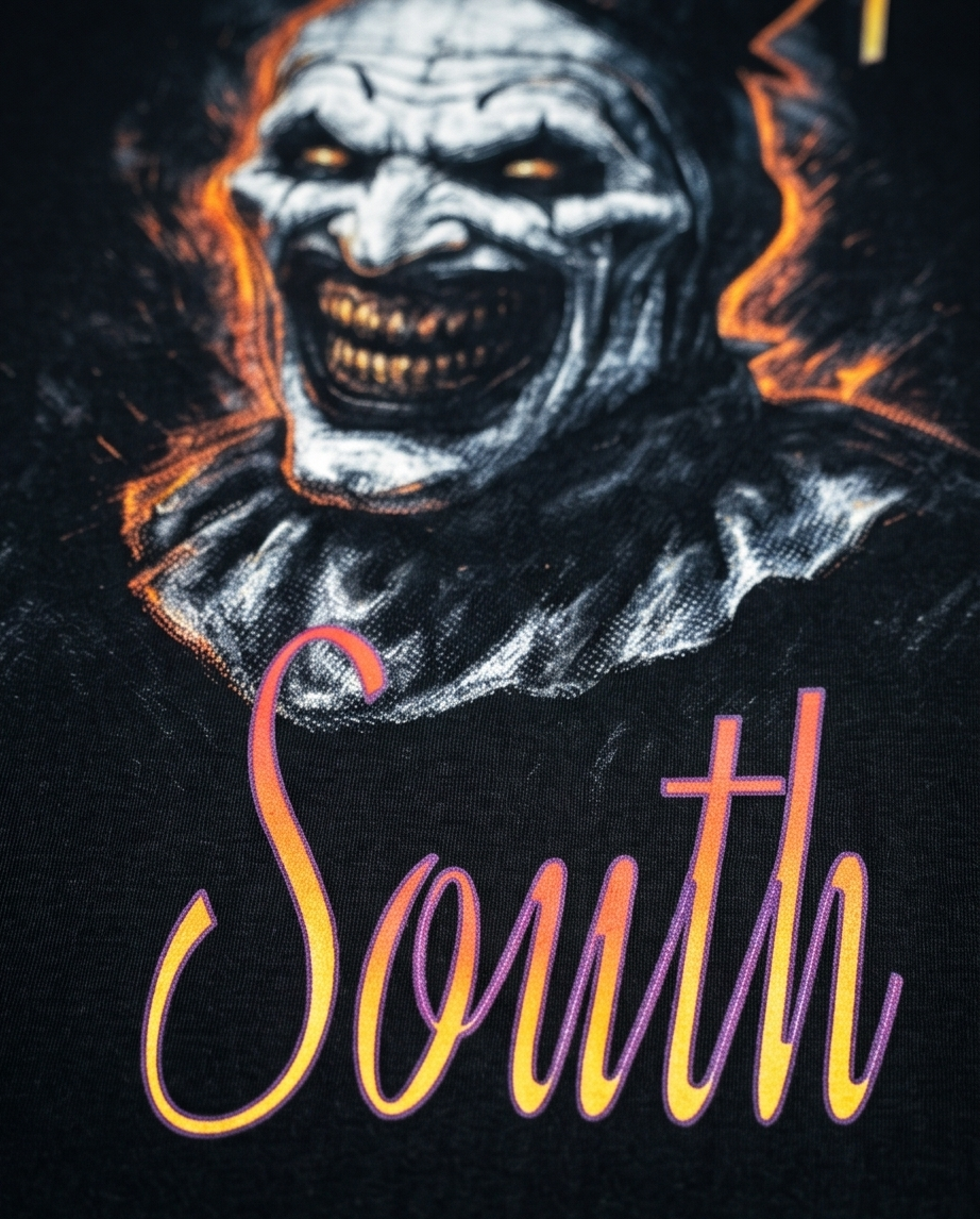 Horror Heaven or Hell T-Shirt - Heavyweight Black Tee in Unique Large Size, True to Fit - Demmi Godz Clothing Company