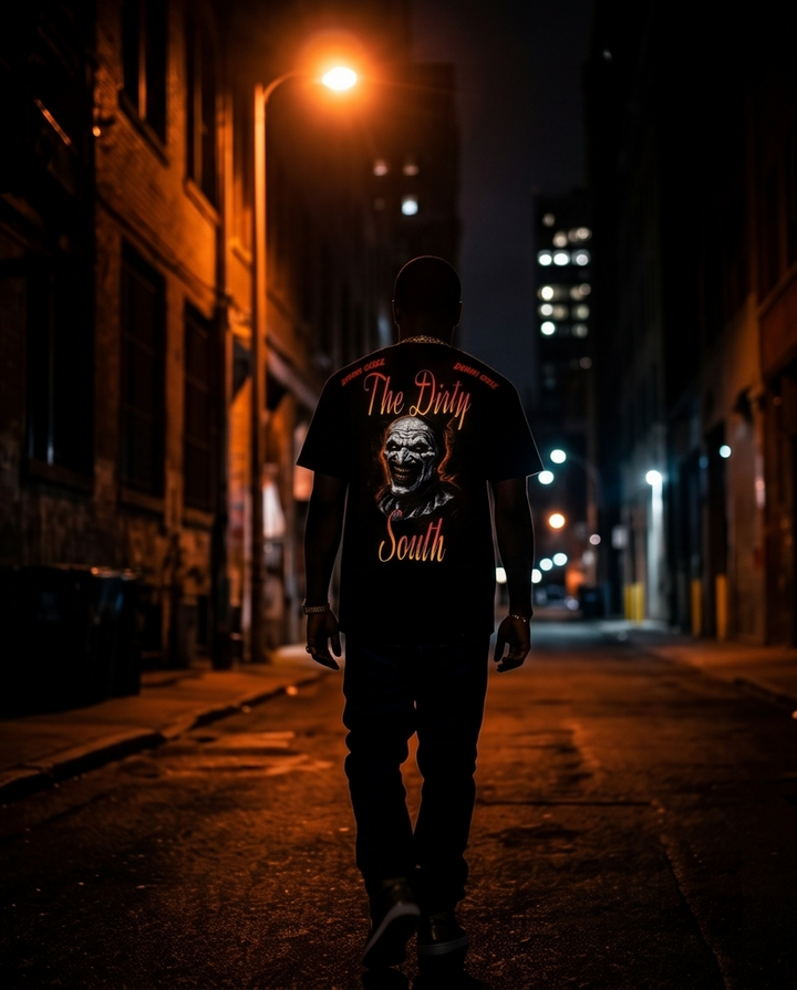 Horror Heaven or Hell T-Shirt - Heavyweight Black Tee in Unique Large Size, True to Fit - Demmi Godz Clothing Company