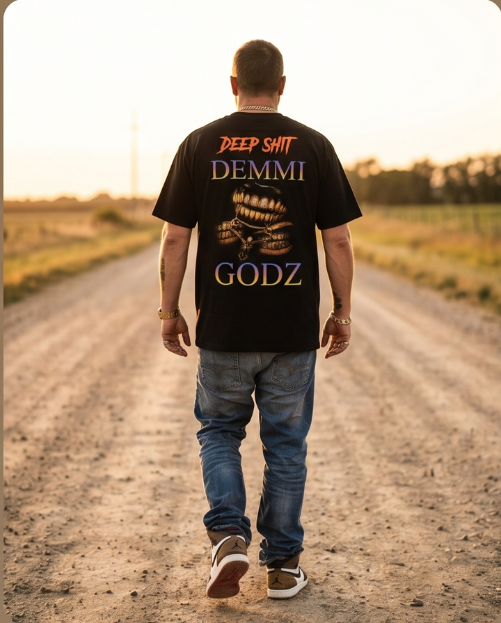 Urban Heavyweight Tee - Unique F*ck Everything Mens Streetwear Graphic Tees in XLarge - Demmi Godz Clothing Company