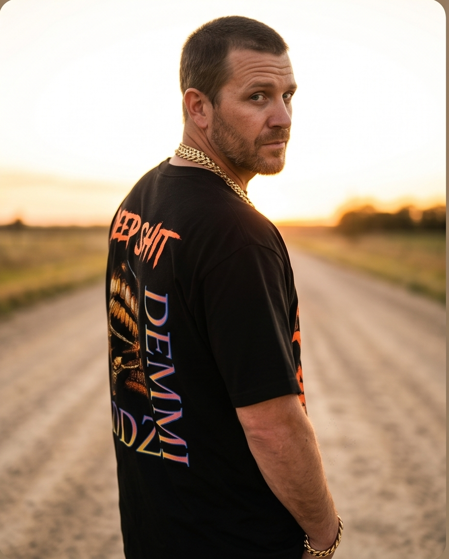 Urban Heavyweight Tee - Unique F*ck Everything Mens Streetwear Graphic Tees in XLarge - Demmi Godz Clothing Company