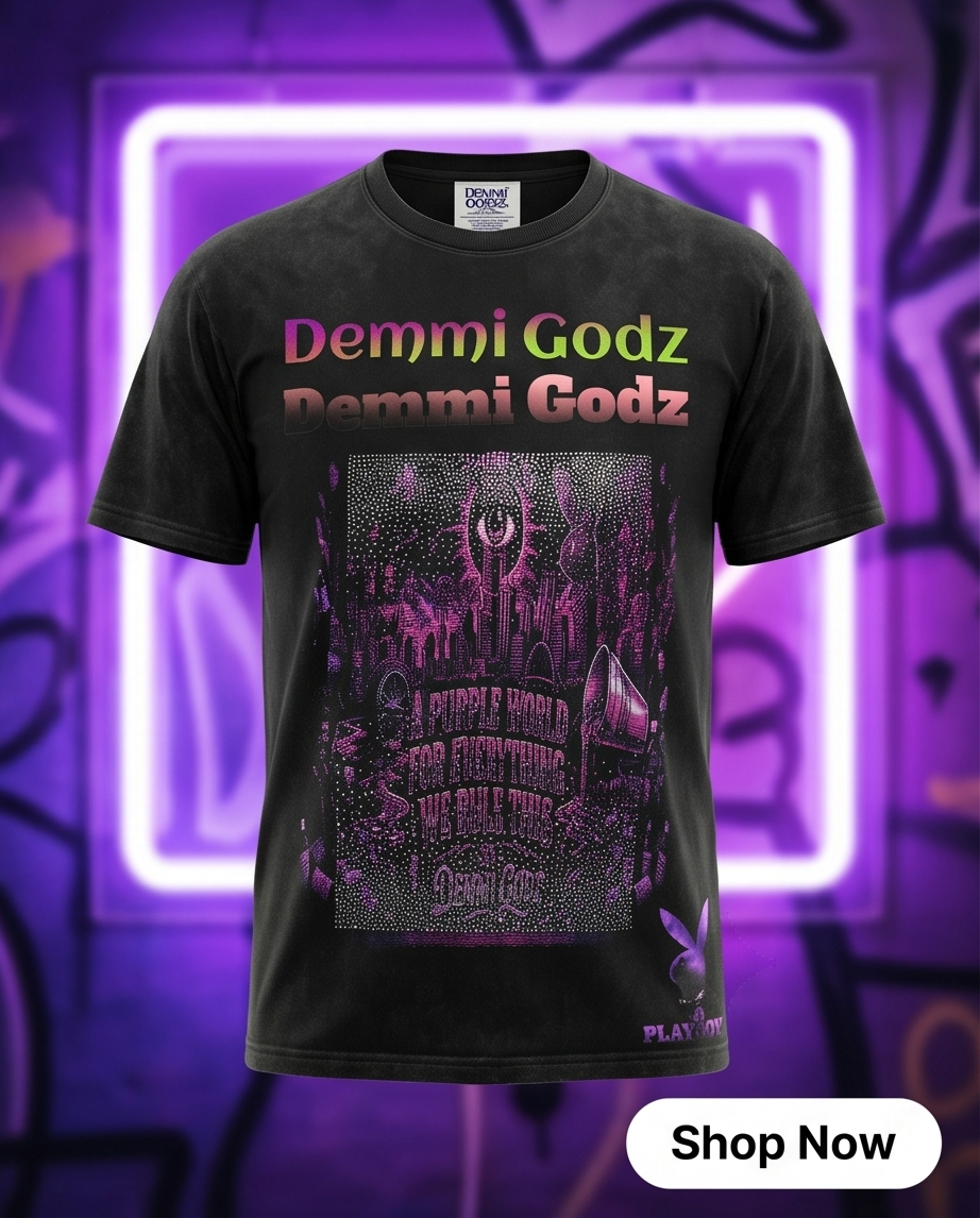 Purple Drank — Vintage Wash Black Rhinestone Tee (XL) — One‑of‑a‑Kind Streetwear