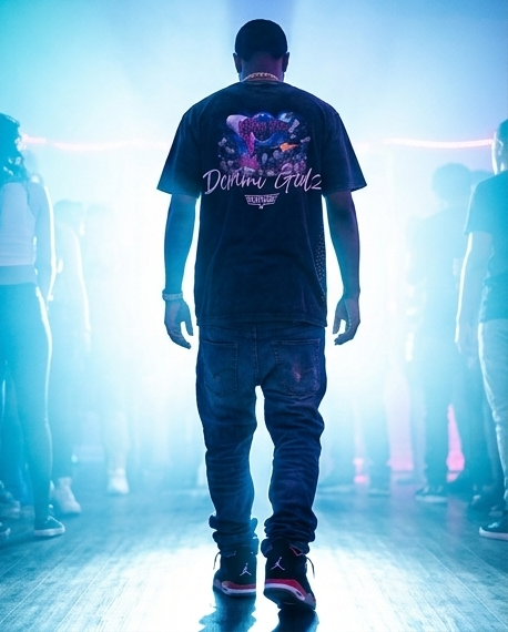 Purple Drank Vintage Wash Tee - Black Rhinestone Streetwear XL for Mens Urban T Shirts - Demmi Godz Clothing Company