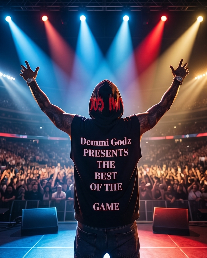 Hustlers Card Game Hoodie - Unique Oversized Black Snow-Washed Sleeveless Hoodie (M) - Demmi Godz Clothing Company