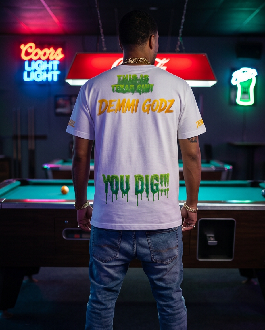 "Shoot For a 100" — White Heavyweight Streetwear T‑Shirt (XL) — One‑of‑a‑Kind