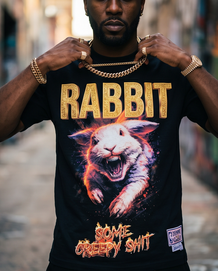 Cursed Rabbit Urban Casual Wear Shirt Set - Size S - Demmi Godz Clothing Company