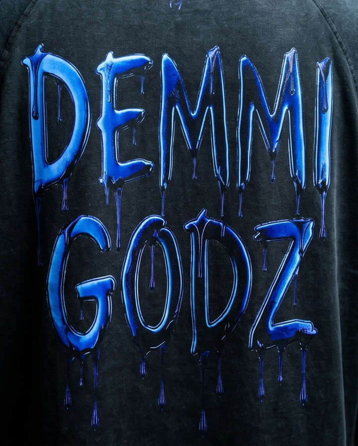 Black Oversized Tank Top - Snow Washed XL Texas Fury One-of-a-Kind Urban Casual Wear - Demmi Godz Clothing Company