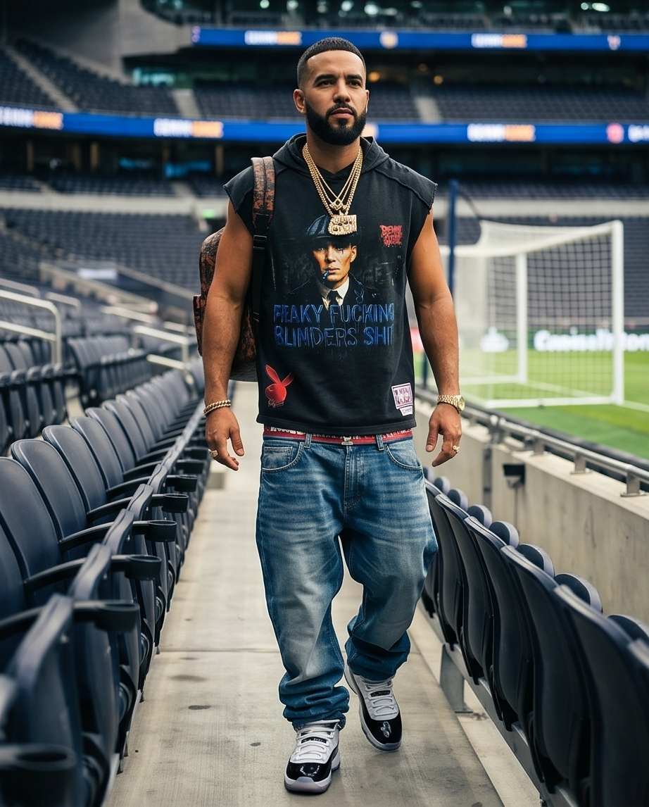 Black Snow Washed Oversized Cut-Off Tank Top Hoodie — One‑of‑a‑Kind, Small | Urban Streetwear “Hood Peaky Blinders”