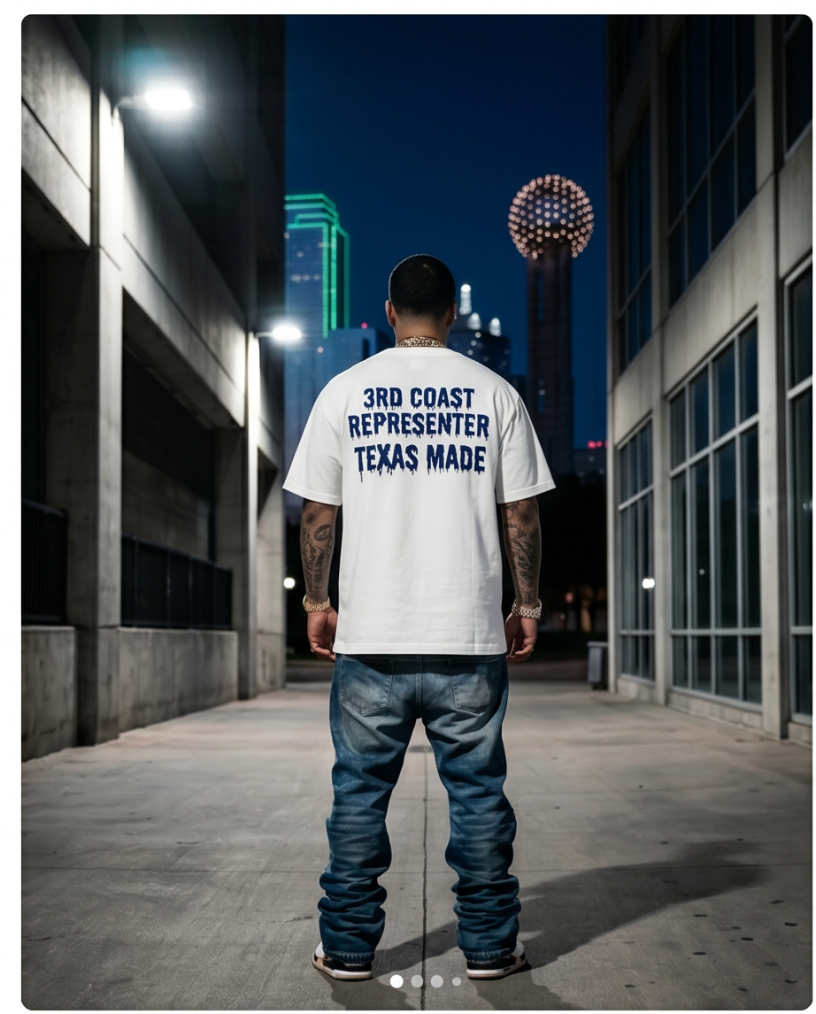 "Chucky The Cowboy" — White Heavyweight 7oz Streetwear T‑Shirt (XL) — One‑of‑a‑Kind Urban Tee