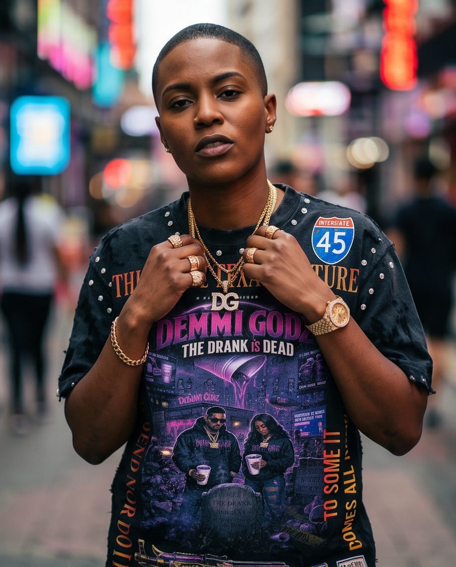 Vintage “The Drank Is Dead” Snow-Washed Oversized Heavyweight Tee — Large — One‑of‑a‑Kind Streetwear