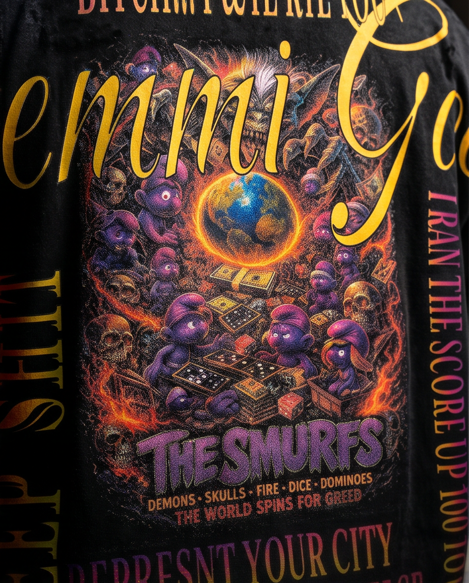 Vintage “The Drank Is Dead” Snow-Washed Oversized Heavyweight Tee — Large — One‑of‑a‑Kind Streetwear