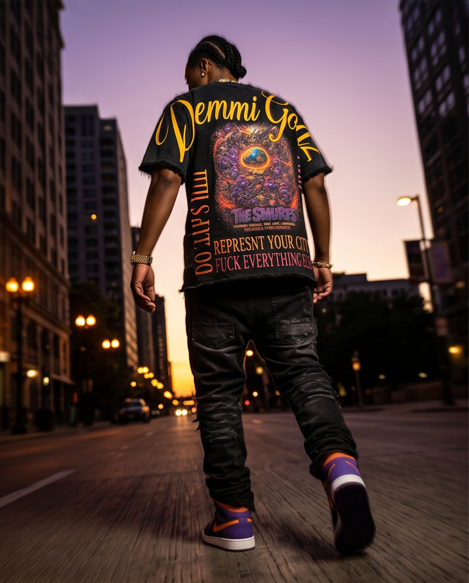 Vintage “The Drank Is Dead” Snow-Washed Oversized Heavyweight Tee — Large — One‑of‑a‑Kind Streetwear