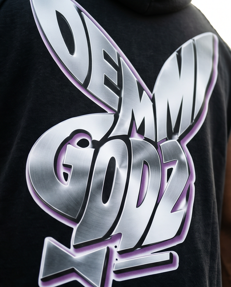 "DG 44 Revolver" — One-of-a-Kind Snow-Washed Oversized Medium Cut-Off Tank Hoodie