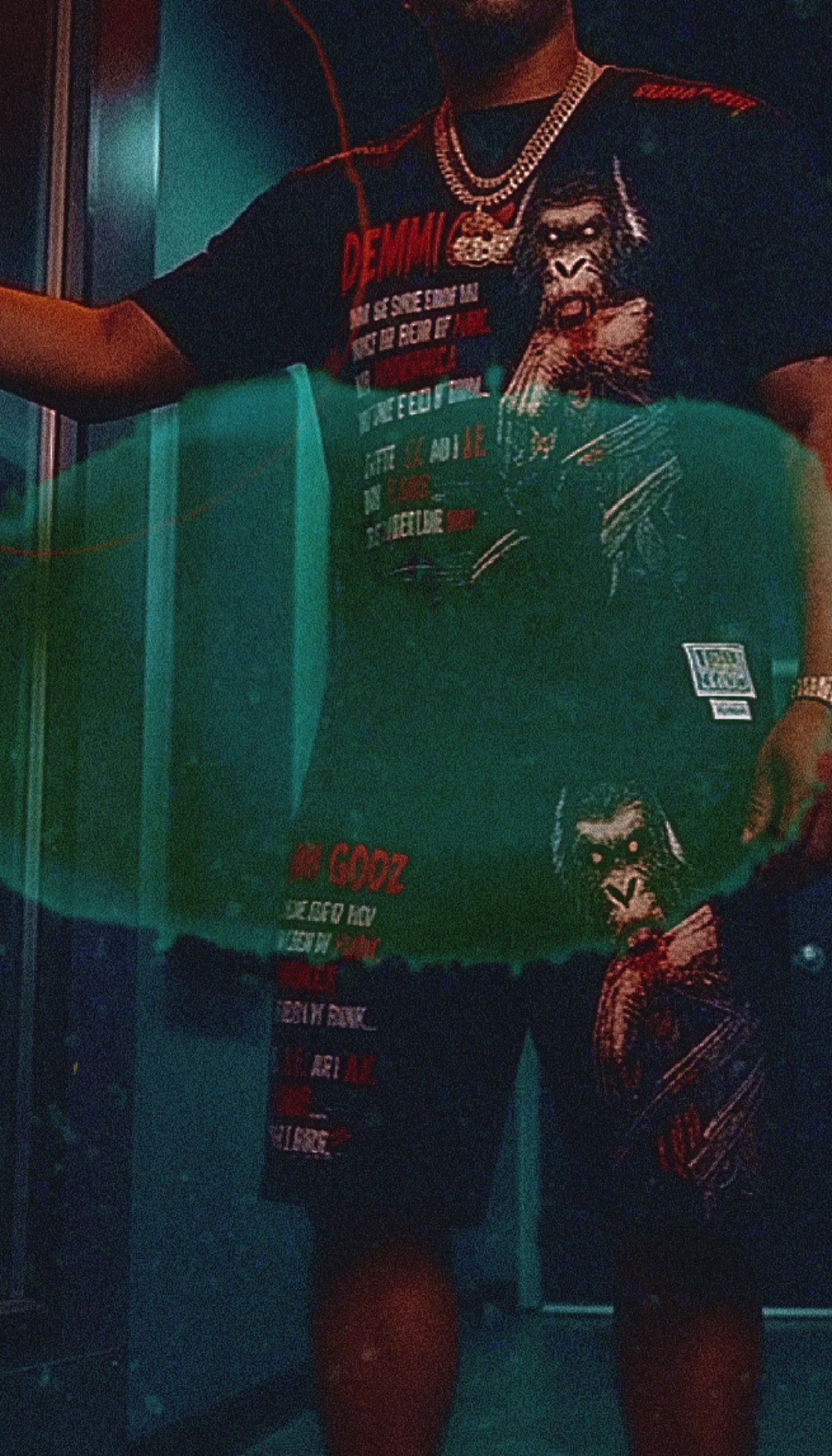 Raging Gorilla Shirt and Short Set - Medium - Urban Casual Wear from Unique Streetwear Collection